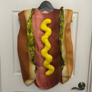 Target Kids Hot Dog Costume in Brown, Yellow, Green